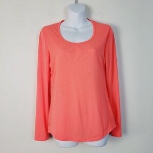 Lucy Neon Melon Longsleeve Activewear Top Women's Size Small‎
